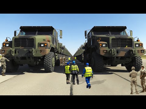 U.S. Deploys 100 New Giant Transporters to Haul M1 Abrams Tanks Across Europe