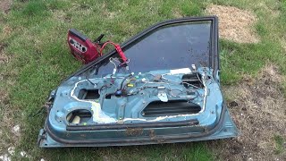 Removing window and regulator from car door