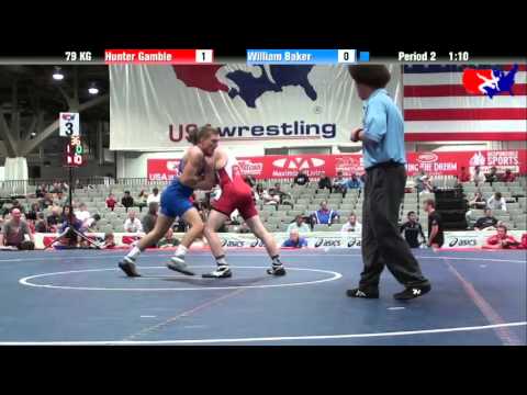 Hunter Gamble vs. William Baker at 2013 Junior Nationals - FILA - GR