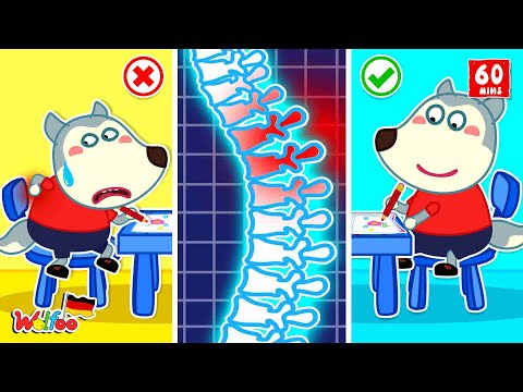 Wolfoo Geschichte 🐺 Ja, ja, bleib gesund – Wolfoo lernt die richtige Lernhaltung - Videos für Kinder