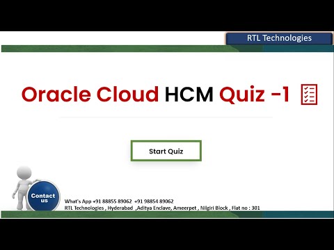 Oracle Fusion Cloud HCM Quiz & Interview Preparation | Expert Placement Training