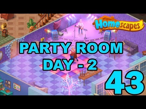 HOMESCAPES STORY WALKTHROUGH - ( PARTY ROOM - DAY 2 ) GAMEPLAY - ( iOS | Android ) #43