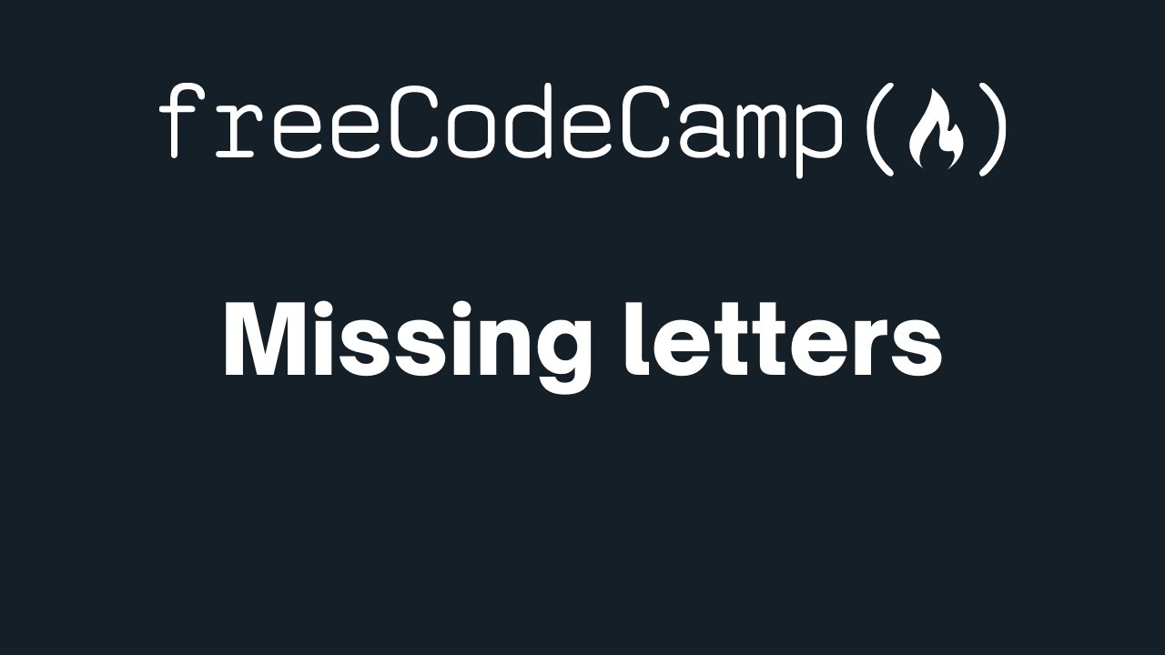 freeCodeCamp - Missing letters