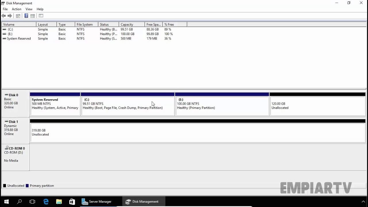 What is the difference between primary logical and extended partitions