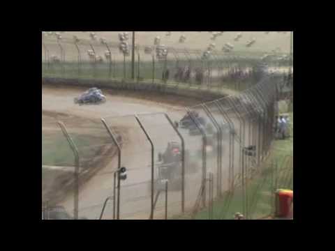 Premier Speedway Wingless Sprint pile up