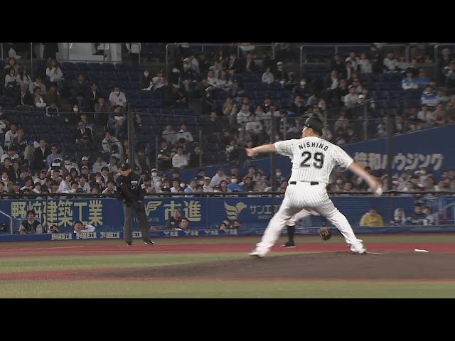 【7回表】最後は落として空振り三振!! マリーンズ・西野勇士 7回6奪三振無失点の好投!!  2024年4月17日 千葉ロッテマリーンズ 対 埼玉西武ライオンズ