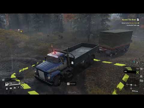 SnowRunner  34   Across The River   Deliver to the Sherman Island Curtainside Trailer