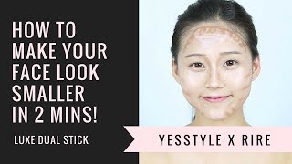 How to make your face look smaller in 2 min! | RiRe Luxe Dual Stick