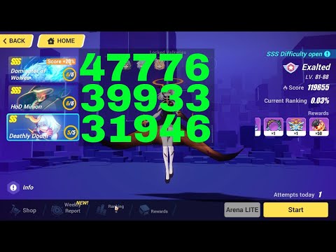 Honkai Impact 3 Exalted MA Top 100 - SSS Andrius, SSS HoD Minion, Deathly Doom [119655] (8/17/2023)