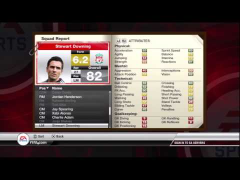 FIFA 12 LIVERPOOL Career Mode S1 EP13 Squad Report