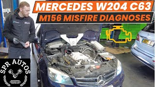 MERCEDES C63 M156 RUNNING ROUGH,CAM ADJUSTER DIAGNOSES & COST, CAM WEAR INSPECTION, COMMON FAULT⚠️