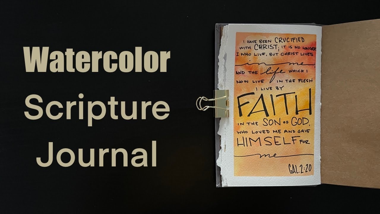 Watercolor Bible Journaling | Painting Galatians 2:20 | Identity in Christ