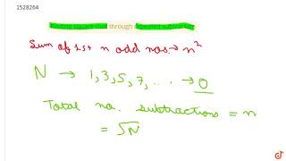 Finding square root through repeated subtraction
