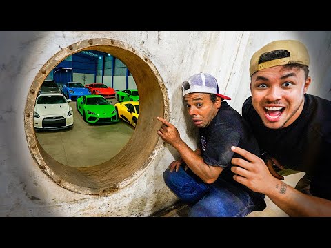 😱ACHEI A PASSAGEM SECRETA DO BARRACÃO DO RENATO🚨 TODOS OS CARROS RAROS TA AQUI!!