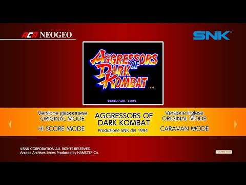 ACA NEOGEO Aggressors of Dark Kombat (Switch) First Look on Nintendo Switch - Gameplay - YouTube