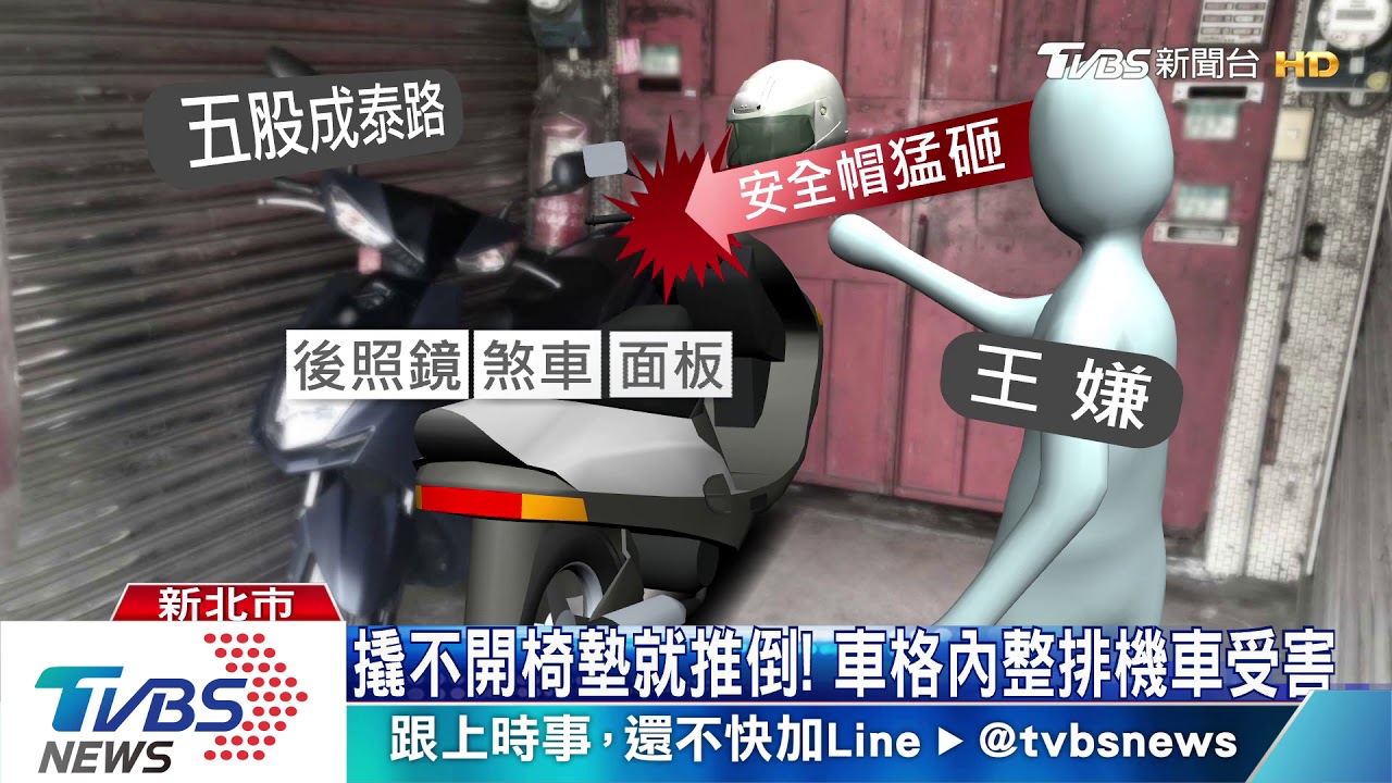 沒偷成惱羞成怒! 賊竟持安全帽猛砸機車