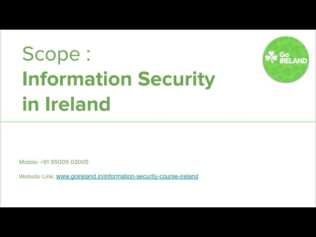 Scope of Information Security in Ireland