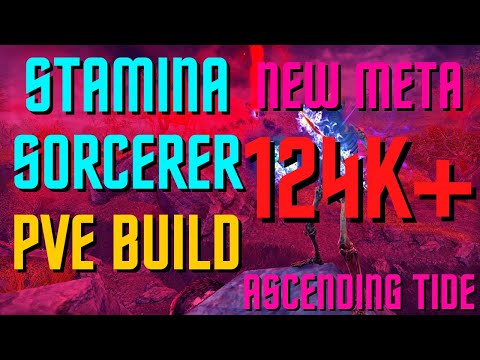 ESO - Stamina Sorcerer PVE Build (124k+) - Ascending Tide