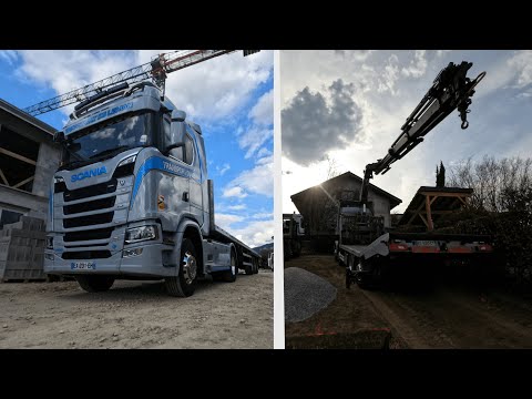 Levage & Transport de charpente - Transports du Léman - Scania R490 + Scania S580 V8 -  Semaine 1