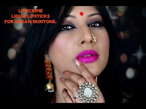 LIMECRIME LIQUID LIPSTICKS SWATCHES FOR INDIAN/BROWN/ASIAN SKINTONE + REVIEW. Video