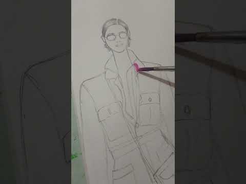 Drawing Max Mara's Stunning SS  2024 Collection🖌️: #art #fashionart #shortvideo