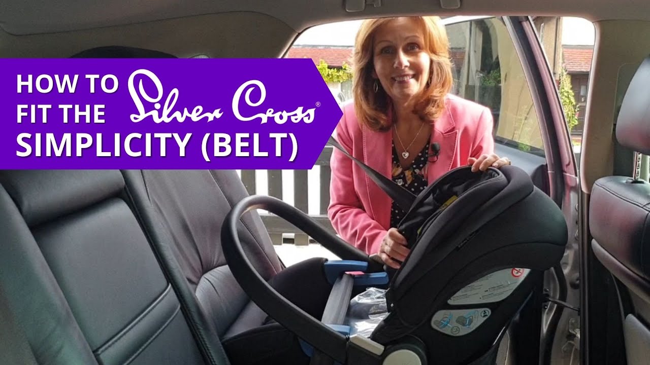 How to fit the Silver Cross Simplicity car seat with a belt - Baby Lady