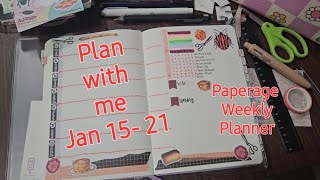 Plan with me ! Jan 15-21 - Paperage Weekly Planner