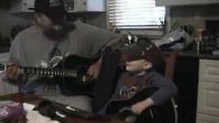 3yr boy sings with guitar John Fogerty&#39;s Big Train