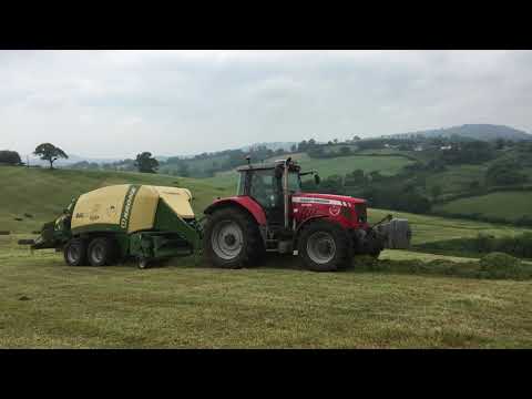 Massey 6499 & Krone 1270 Baler