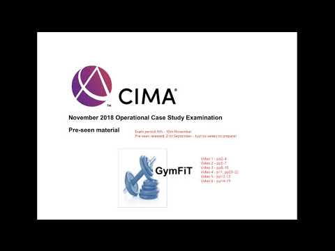 CIMA OCS November 2018 - GymFit - Pre-seen Analysis