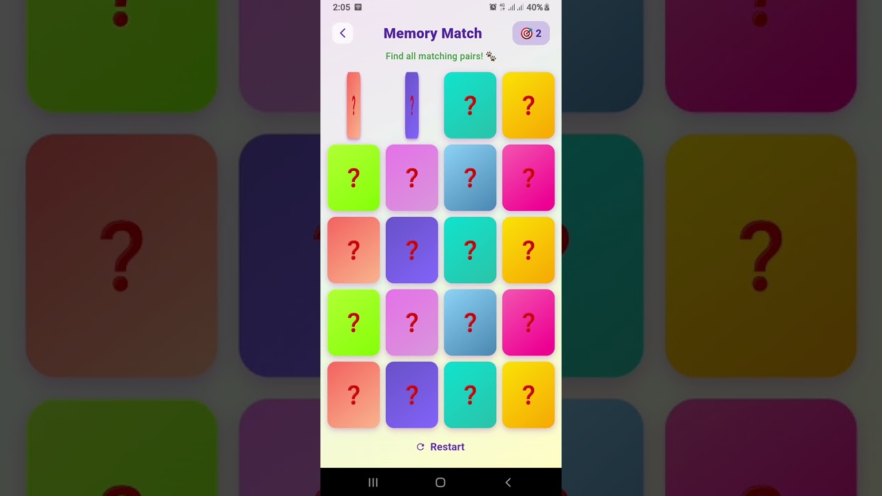 Kids memory matching app thumbnail