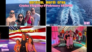 Carnival Mardi Gras Cruise Vlog Day 5 Sea Day, February 19th 2025, military appreciation!