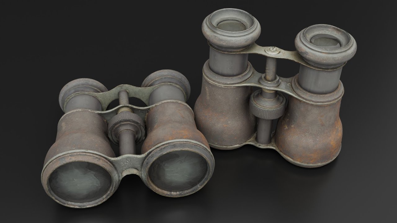 Old Military Binocular 3D Model