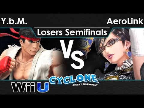 Cyclone 1 - Y.b.M. (Ryu) vs AeroLink (Bayonetta) Losers Semifinals - Smash 4