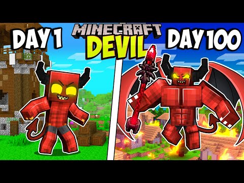 I Survived 100 Days as a DEVIL in Minecraft