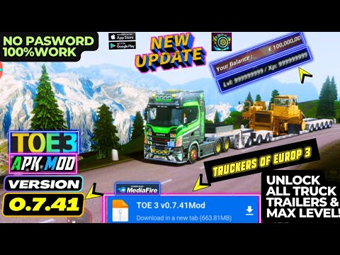 Truckers of Europe 3 Mod Apk 0.7.41 Unlimited Money Max Level 