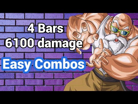 DBFZ Master Roshi Combos 4 Bar MAXIMUM DAMAGE