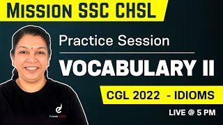 Mission SSC CHSL - VOCABULARY Part - 2 , Practice session by Priya Krishnan| Veranda Race SSC