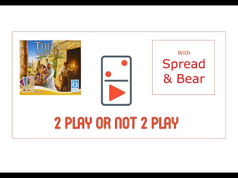 Thebes The Tomb Raiders 2 Player Board Game Review with Spread & Bear