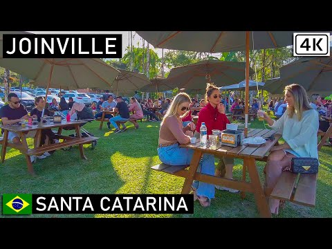 Walking in Joinville: Downtown and Gut Brau brewery 🇧🇷 | Santa Catarina, Brazil |【4K】2021