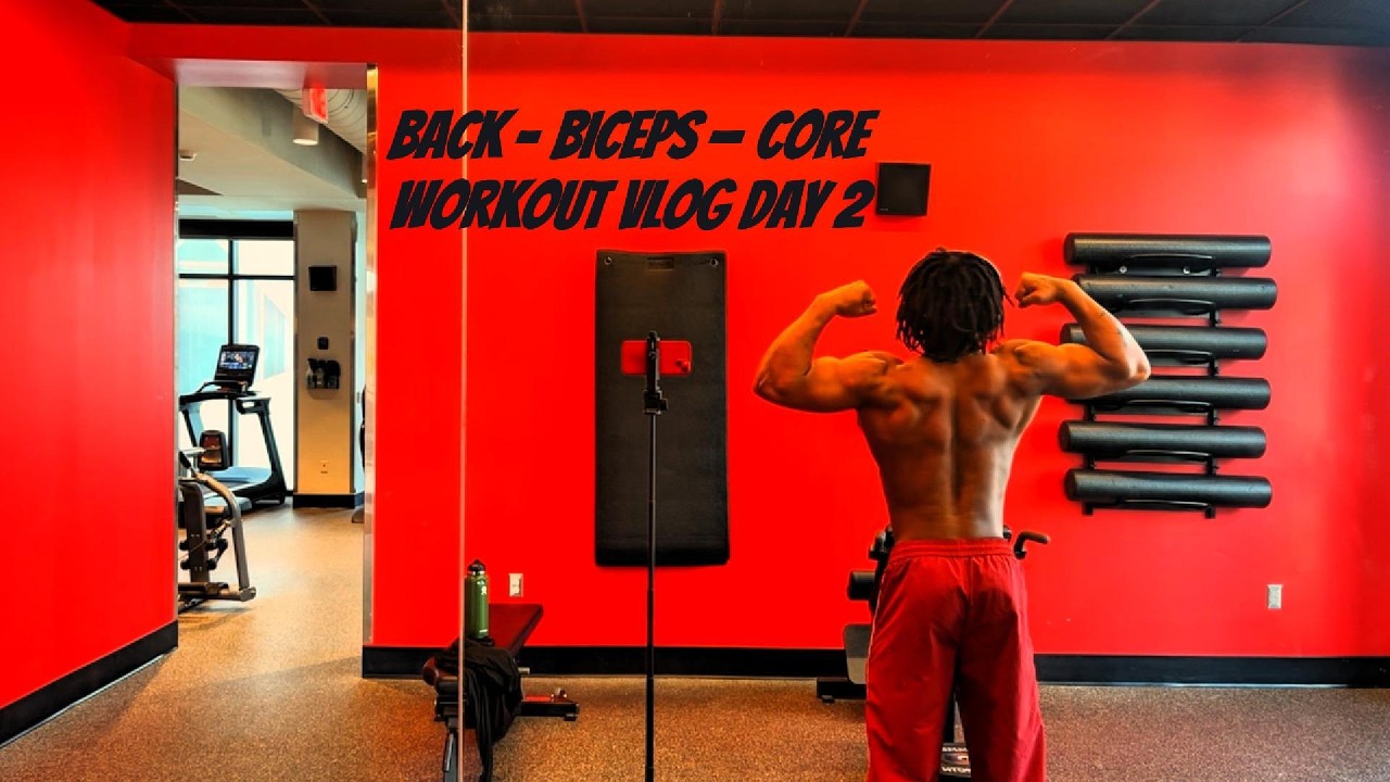 Back - Biceps - Core Workout vlog #2