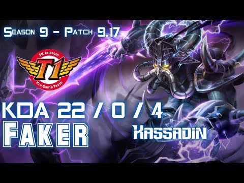 SKT T1 Faker KASSADIN vs ZOE Mid - Patch 9.17 KR Ranked