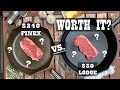 Steak Experiments - Lodge vs  Finex Cast Iron Pan