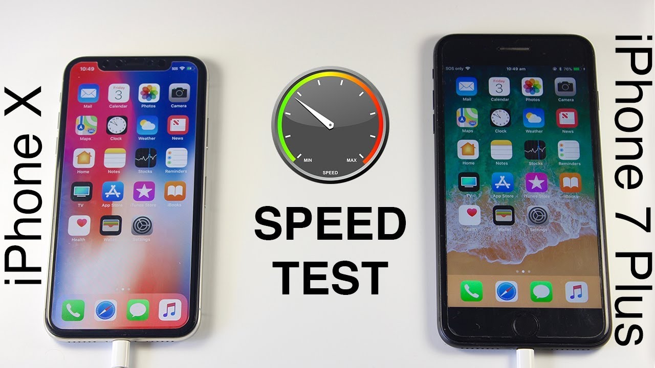 iPhone X vs iPhone 7 Plus SPEED TEST!
