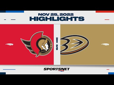 NHL Highlights: Senators vs. Ducks - November 25, 2022