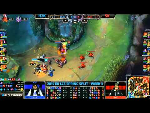 Ryu Zed vs Fox Ahri 1 v 1 Botlane - H2K vs SK Game 1 (EU LCS Spring 2015)