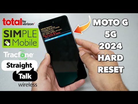 Moto G 5G 2024 Hard Reset Removing PIN, Password, pattern for straight talk, total by wireless,