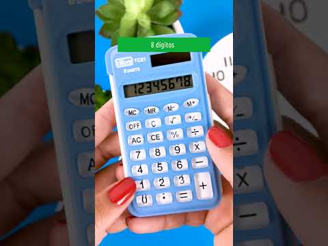 Vídeo do produto Calculadora de Bolso 8 Dígitos Pequena TC21 Rosa