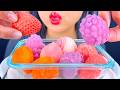 ASMR VIRAL MINI FRUIT POP ICE CREAM CRUNCHY EATING SOUNDS
