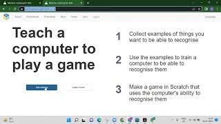 Machine Learning with kids || Image Classification || Teach a computer to play a game
